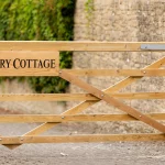 Oak-Rectangle-House-Sign-on-a-gate-on-a-customer-property1