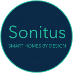 Sonitus Logo Master green on blue